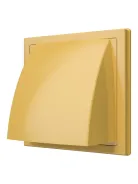 1515K10FV beige, Sortie de ventilation murale avec volet anti-retour 150х150 avec bride D100, ASA, beige