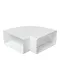 Coude horizontal en plastique pour conduits plats - Angle : 90° - Dimensions : 60x204