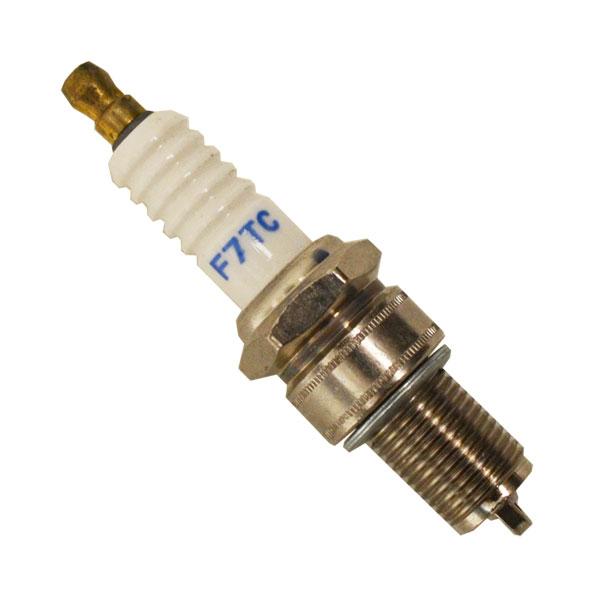 Bougie D'allumage F7RTC - 1 Pièce - Pour Tondeuse à Gazon, Moteurs Petits - Filetage 14x19 Mm