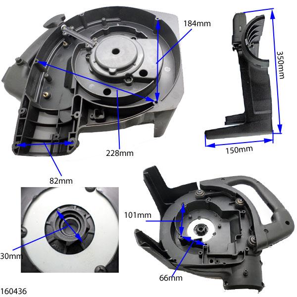 CARTER SUPPORT MOTEUR AVEC LANCEUR