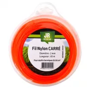 Fil nylon carré JR - Diamètre : 2 mm - Longueur : 65 m