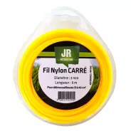 Fil nylon carré JR - Diamètre : 3 mm - Longueur : 9 m