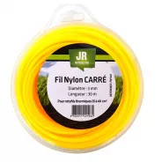 Fil nylon carré JR - Diamètre : 3 mm - Longueur : 30 m