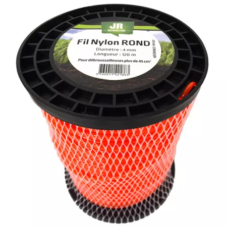 Fil nylon rond JR - Diamètre : 4 mm - Longueur : 120 m