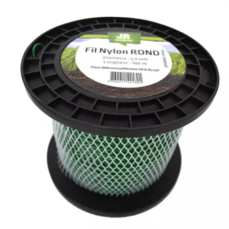 Fil nylon rond JR - Diamètre : 2,4 mm - Longueur : 180 m