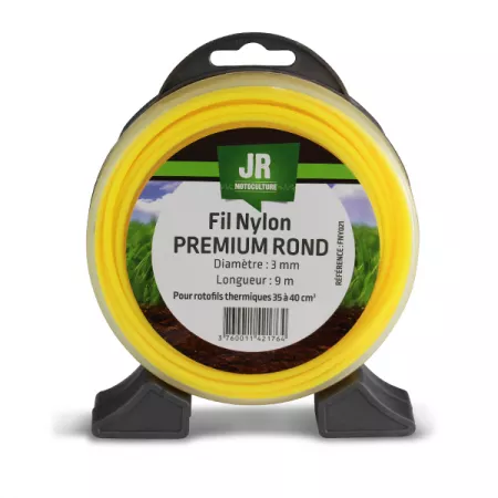 Fil nylon premium rond JR - Diamètre : 3 mm - Longueur : 9 m