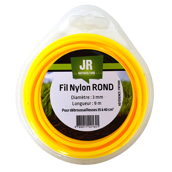Fil nylon rond JR - Diamètre : 3 mm - Longueur : 9 m