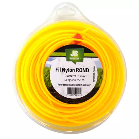 Fil nylon rond JR - Diamètre : 3 mm - Longueur : 56 m