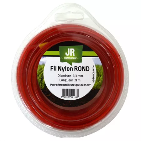 Fil Nylon Rond JR - Diamètre 3.3 mm, Longueur 9 m