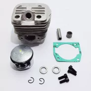 Kit Cylindre Piston pour Tronçonneuse Thermique HYUNDAI, RACING, SCHEPPACH - Entraxe 45.6 mm, Diamètre 45.7 mm