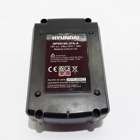 Batterie 116.5mm 18V 1.5Ah HYUNDAI