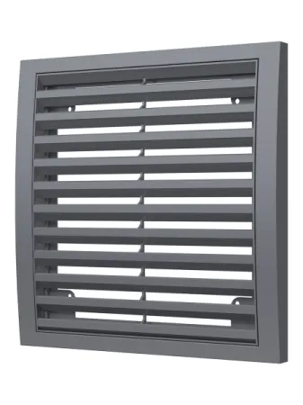 Grille de ventilation extérieure en plastique - Dimensions : 200х200 - Coloris : gris