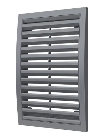 Grille de ventilation extérieure en plastique - Dimensions : 200х300 - Coloris : gris