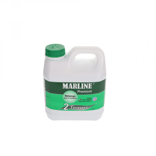 Carburant pour moteurs 2 temps MARLINE Premium - Mélange Alkylat - Bidon 2 litres