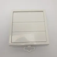 Grille de ventilation et d\'extraction avec volets - Dimensions : 150х150 avec bride diam. 100 - Coloris : blanc