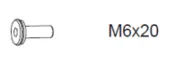 Vis à tête plate hexagonale d'origine NO NAME