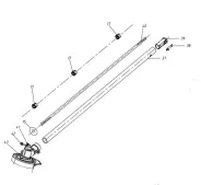 ENGRENAGE ET TUBE INFERIEUR POUR DEBROUSSAILLEUSE SANS FIL PARKSIDE PPFSA 40 Li A1 - IAN 376667
