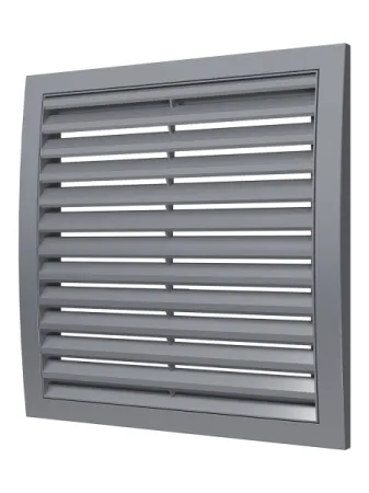 Grille de ventilation extérieure en plastique - Dimensions : 250х250 - Coloris : gris