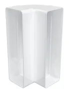 Coude vertical en plastique pour conduits plats - Angle : 90° - Dimensions : 60x204
