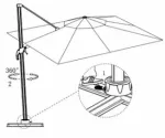 parasol d'alun roma3x4m