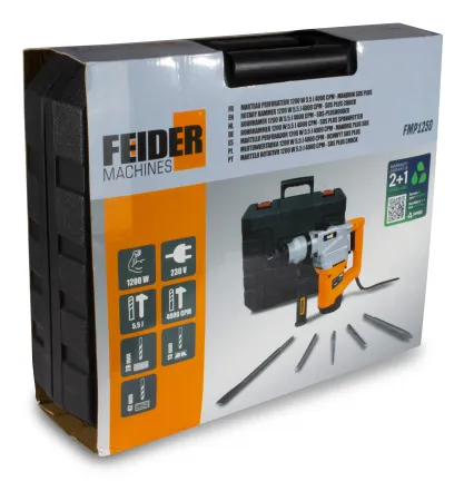 Marteau perforateur FEIDER 1200 W SDS Plus - 5.5 J, Polyvalent et Puissant