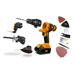 Perceuse visseuse multifonction sans fil  18 V - 4 en 1