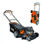 Tondeuse thermique - auto-tractée  149 cm³ 46 cm - démarrage manuel avec lanceur - Rangement vertical