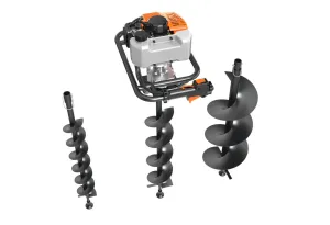 Tarière thermique 52 cm³ - Double poignée 100 / 150 / 200 mm