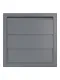 Grille de ventilation et d\'extraction avec volets - Dimensions : 150х150 avec bride diam. 125 - Coloris : gris