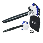 Aspirateur souffleur broyeur thermique 26 cm³ 180 Km/h 40 L