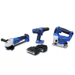 Pack d'outils 18 V - Perceuse + Meuleuse + Scie sauteuse 