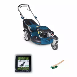 Tondeuse thermique roue(s) pivotante(s) - auto-tractée  196 cm³ 55 cm - démarrage manuel avec lanceur 