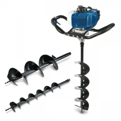 Tarière thermique 52 cm³ - Double poignée 100 / 150 /200 mm