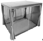 SET RIDEAUX PERGOLA 3X3M