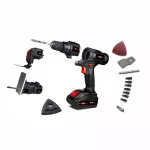 Outil sans fil 18V 3 en 1 - Perceuse-visseuse - Scie sauteuse  - Outil multifonction 