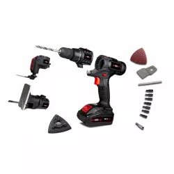 Outil sans fil 18V 3 en 1 - Perceuse-visseuse - Scie sauteuse  - Outil multifonction 