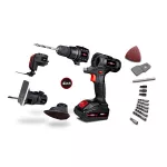 Outil sans fil 18V 4 en 1 - Perceuse-visseuse - Scie sauteuse - Ponceuse - outil multifonction 