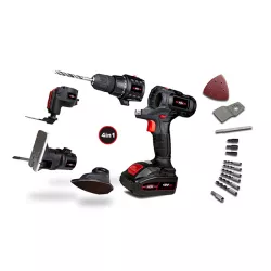 Outil sans fil 18V 4 en 1 - Perceuse-visseuse - Scie sauteuse - Ponceuse - outil multifonction 