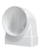 Coude de raccordement en plastique pour conduits plats et ronds - Dimensions : 60x204 - Diam. : 160