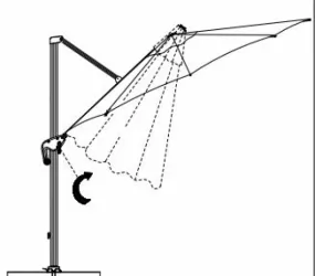 parasol suspendu mimi roma 3m