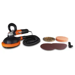 Ponceuse multifonction 1100W 180mm  - 2 Abrasifs - Disque de polissage + Meule diamanté