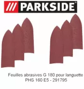 Feuilles Abrasives 6Xg180 Pour Languette De Phs 160 E5 / Pms 160 A1