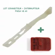 Lot Connecteur + Interrupteur Pour Meuleuse D'Angle Sans Fil Parkside Pwsa 18 A1