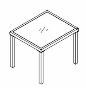 Table d'appoint en verre d'acier BCT-0143 SWAP-europe.com