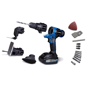 Cordless tool 20 V 4 in 1 - Screwdriver - Jigsaw - Sander - Multifunction tool HPV20V4IN1 SWAP-europe.com