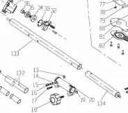 Tube de transmission taille-haie d'origine PARKSIDE